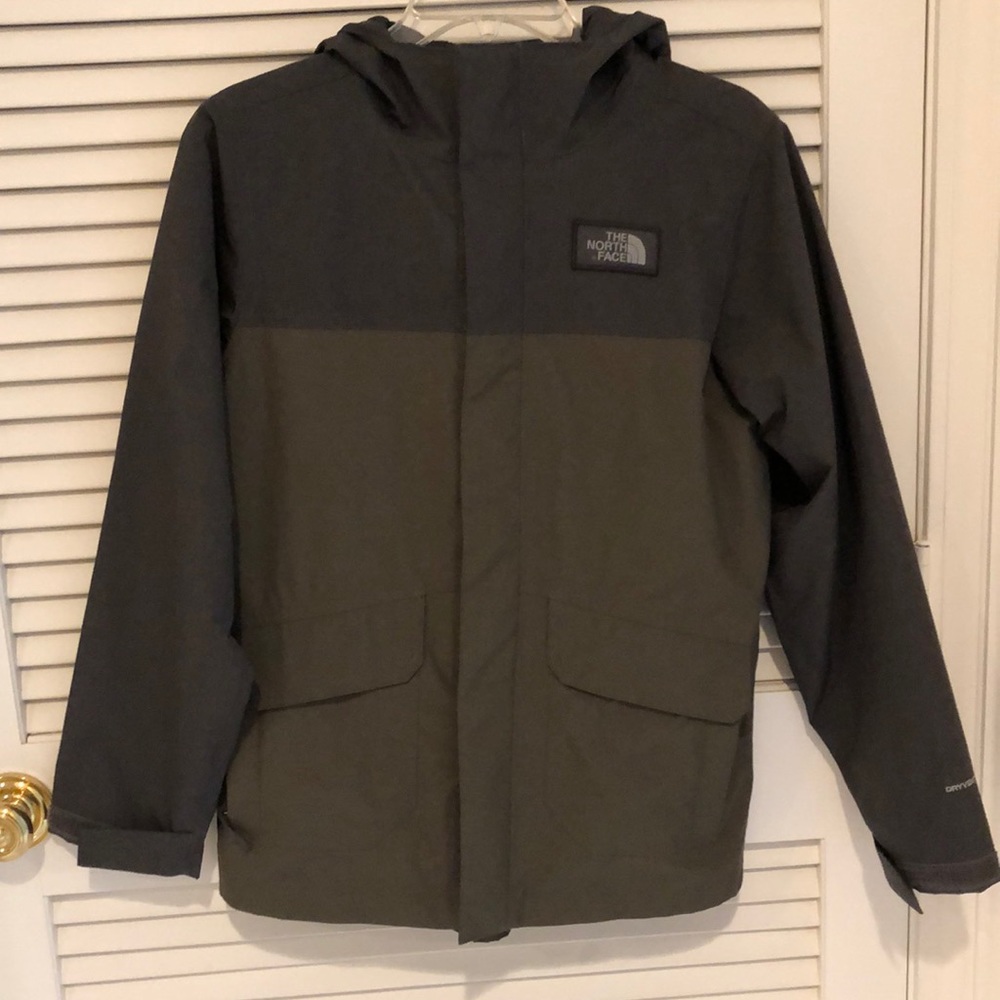 North Face Boys Hooded Rain Jacket, Size Large